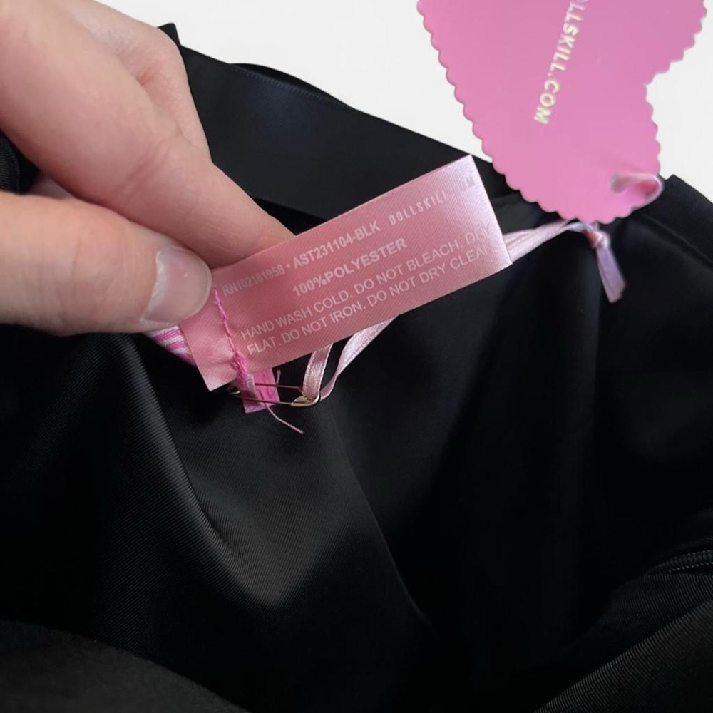 Dolls Kill Sugar Thrillz NWT Magic Moves Black Corset Mini Dress Size L - Picture 4 of 8